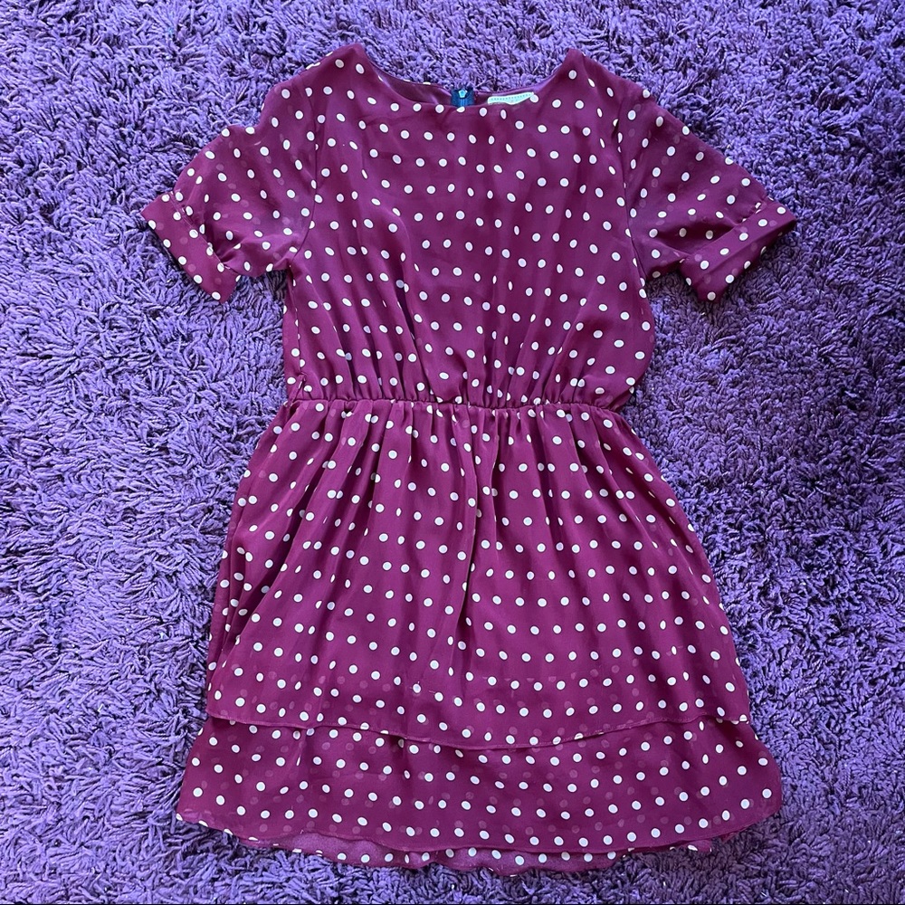 Vintage dreamy polka dot layered dress by London boutique Dahlia. Size small.